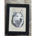 Husky Machine Embroidered Framed Art No. 2 | Tabletop Decor