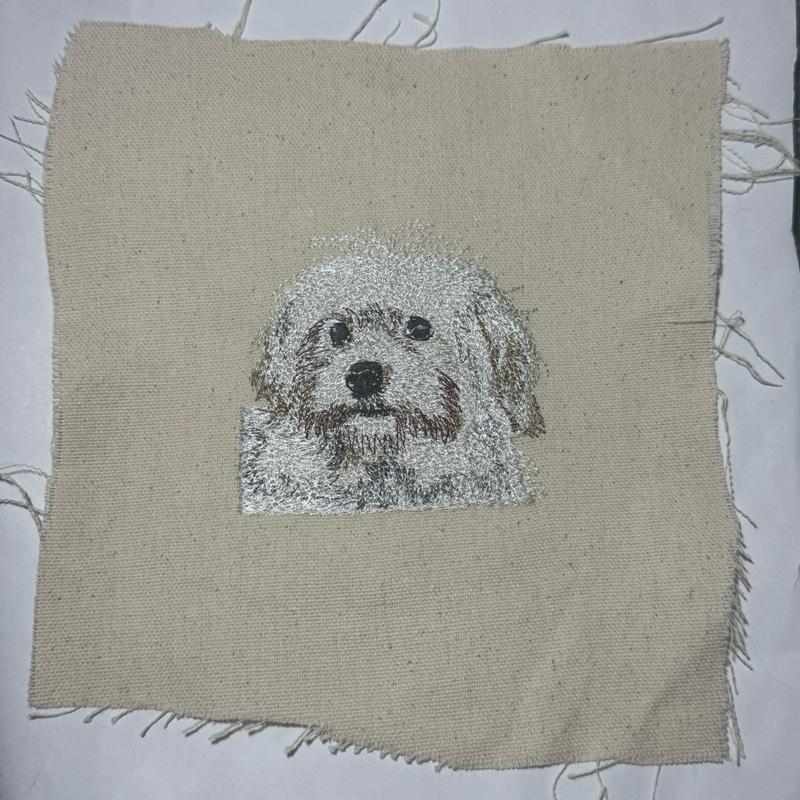 Maltese Machine Embroidered Art | Framed Dog Breed Décor