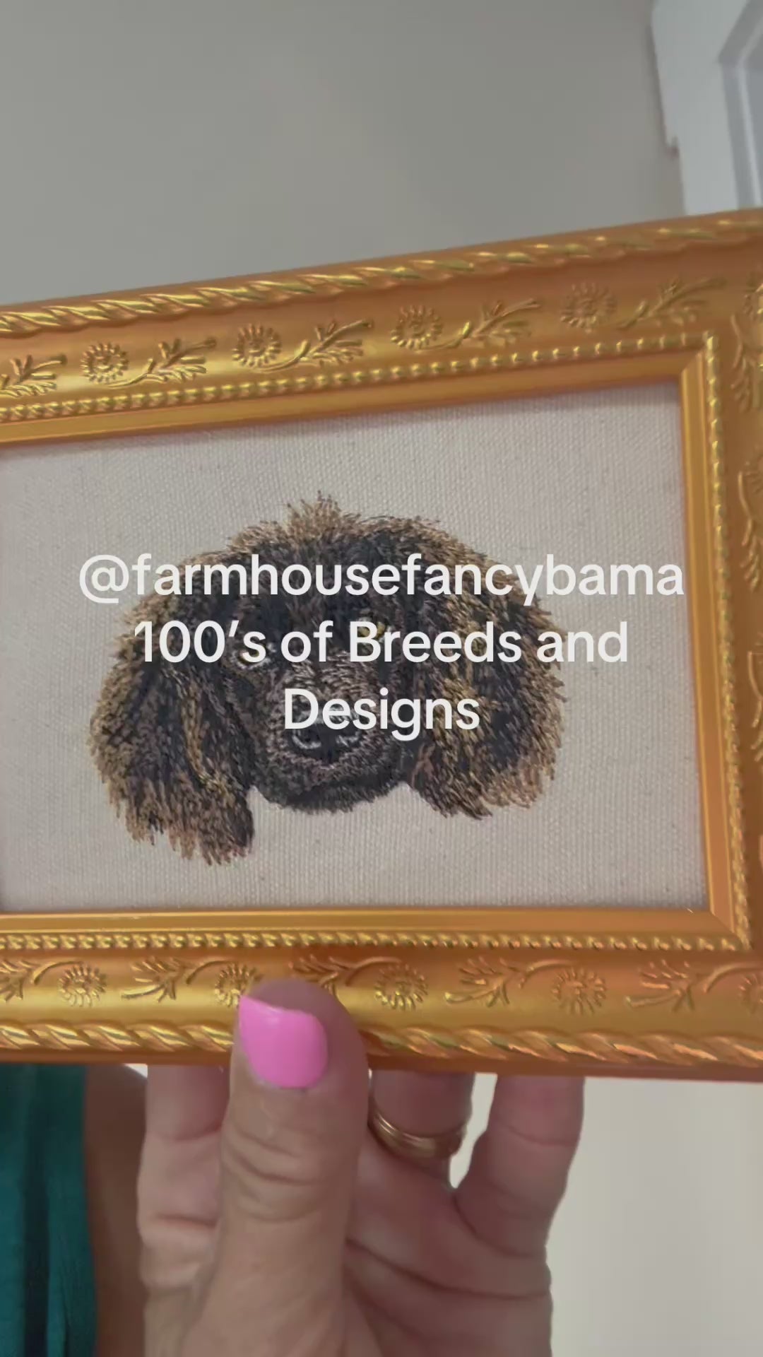 Boykin Spaniel Machine Embroidered Framed Art | Tabletop Decor